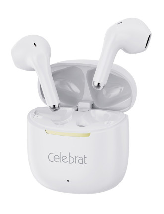 CELEBRAT earphones με θήκη φόρτισης W79, True Wireless, 13mm, 30/300mAh, λευκά CELEBRAT earphones με θήκη φόρτισης W79, True Wireless, 13mm, 30/300mAh, λευκά