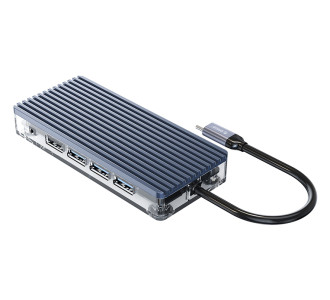 ORICO docking station WB-11P, 11 θυρών, USB-C σύνδεση, 100W PD, 4K, γκρι ORICO docking station WB-11P, 11 θυρών, USB-C σύνδεση, 100W PD, 4K, γκρι