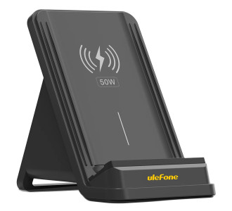 ULEFONE ασύρματος φορτιστής & βάση smartphone WCS01, 50W, μαύρος ULEFONE ασύρματος φορτιστής & βάση smartphone WCS01, 50W, μαύρος