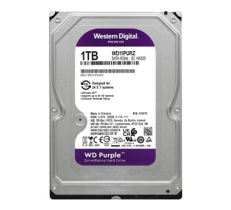 WD σκληρός δίσκος 3.5" Purple Surveillance 1TB, 256MB, 5400RPM, SATA III