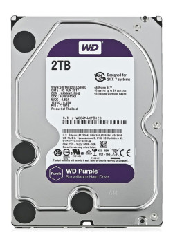 WD σκληρός δίσκος 3.5" Purple Surveillance 2TB, 256MB, 5400RPM, SATA III