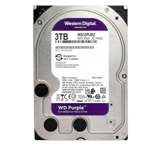 WD σκληρός δίσκος 3.5" Purple Surveillance 3TB, 256MB, 5400RPM, SATA III