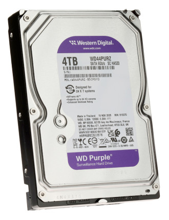WD σκληρός δίσκος Purple 3.5", 4TB, 128MB, 5400RPM, 6Gb/s