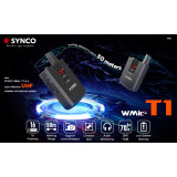 SYNCO ασύρματο μικρόφωνο Wmic-T1, ενσωματωμένο clip-on, UHF, γκρι