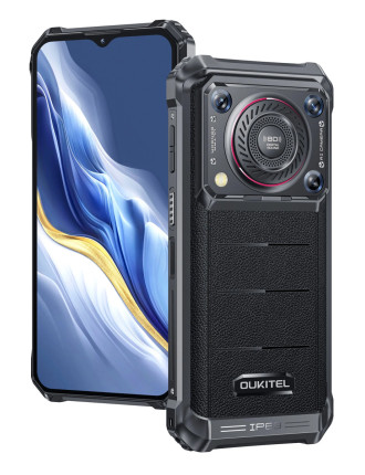 OUKITEL smartphone WP36 με ηχείο 3.5W, 6.52", 8/128GB, 10600mAh, IP68/IP69K, μαύρο