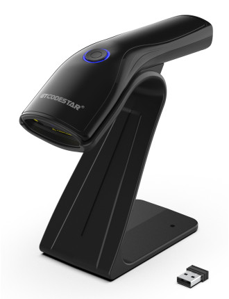 GTCODESTAR barcode scanner X-9200L με βάση, 1D & 2D, ενσύρματο & ασύρματο, Bluetooth, 800mAh, μαύρο