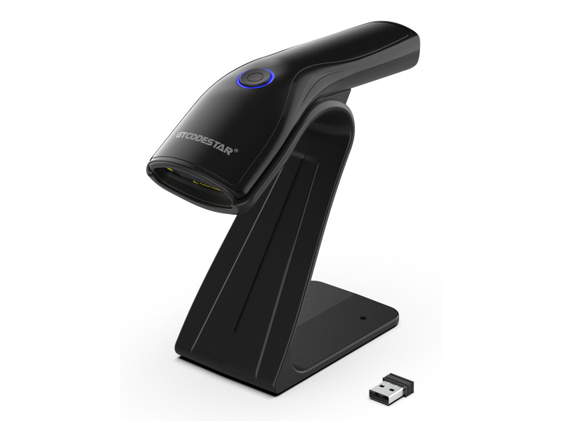 GTCODESTAR barcode scanner X-9200L με βάση, 1D & 2D, ενσύρματο & ασύρματο, Bluetooth, 800mAh, μαύρο