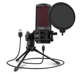 CMTECK επιτραπέζιο μικρόφωνο XM550 με pop φίλτρο, καρδιοειδές, USB, μαύρο CMTECK επιτραπέζιο μικρόφωνο XM550 με pop φίλτρο, καρδιοειδές, USB, μαύρο
