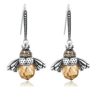 BAMOER σκουλαρίκια κρεμαστά YIE230-A, κυβική ζιρκόνια, ασήμι 925, ασημί BAMOER σκουλαρίκια κρεμαστά YIE230-A, κυβική ζιρκόνια, ασήμι 925, ασημί