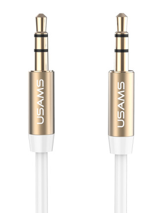 USAMS καλώδιο ήχου 3.5mm YP-01, AUX, 1m, λευκό