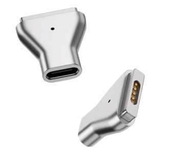 POWERTECH αντάπτορας τροφοδοσίας YX-MS2, USB-C σε Magsafe 2, ασημί