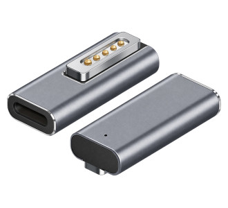 POWERTECH αντάπτορας τροφοδοσίας laptop YX-MS2-ANG, USB-C σε Magsafe 2, γωνιακός, ασημί POWERTECH αντάπτορας τροφοδοσίας laptop YX-MS2-ANG, USB-C σε Magsafe 2, γωνιακός, ασημί