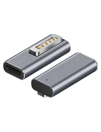 POWERTECH αντάπτορας τροφοδοσίας laptop YX-MS2-ANG, USB-C σε Magsafe 2, γωνιακός, ασημί POWERTECH αντάπτορας τροφοδοσίας laptop YX-MS2-ANG, USB-C σε Magsafe 2, γωνιακός, ασημί