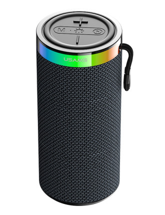 USAMS φορητό ηχείο YX018 με LED φωτισμό, 2x 5W, Bluetooth, 1500mAh, μαύρο USAMS φορητό ηχείο YX018 με LED φωτισμό, 2x 5W, Bluetooth, 1500mAh, μαύρο