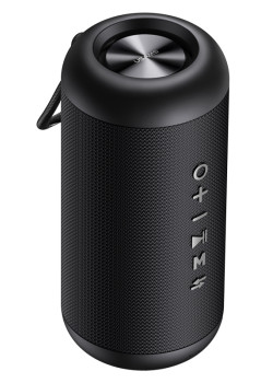 USAMS φορητό ηχείο YX008, 10W, Bluetooth/3.5mm, 1800mAh, IPX6, μαύρο
