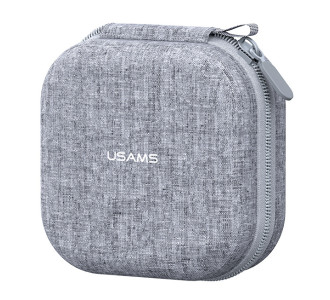 USAMS θήκη οργάνωσης ακουστικών Bluetooth ZB351, 9.5x9.5x5cm, γκρι