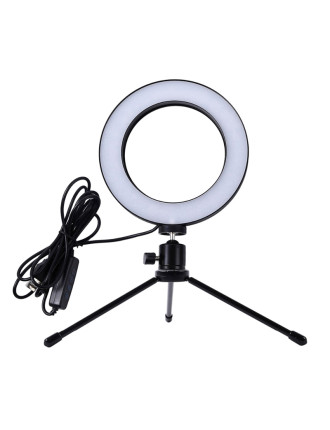 Φωτιστικό δαχτυλίδι LED ZD67B με μίνι τρίποδα, Φ 16cm, 12W Φωτιστικό δαχτυλίδι LED ZD67B με μίνι τρίποδα, Φ 16cm, 12W