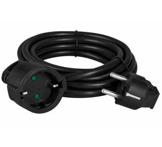 POWERTECH μπαλαντέζα ρεύματος PT-1562, 1x schuko, 16A, 5m, μαύρη